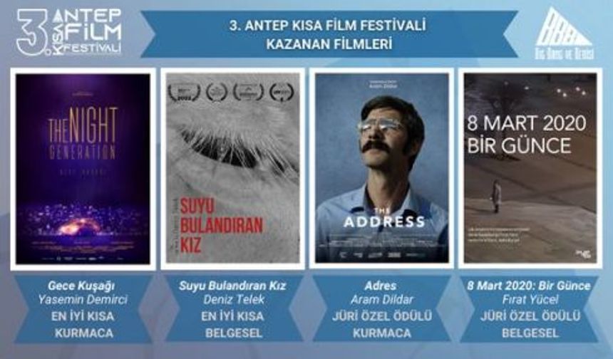 3.Antep Kısa Film Festivali Kazanan Filmleri